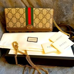 Gucci Ophidia GG chain wallet